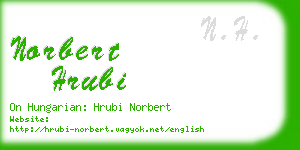 norbert hrubi business card